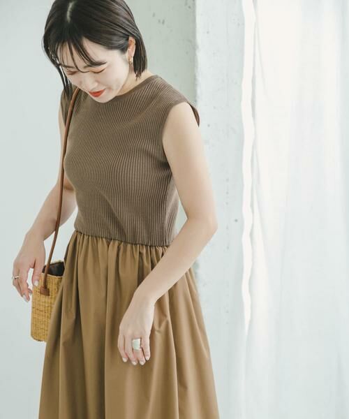 URBAN RESEARCH ITEMS / アーバンリサーチ アイテムズ ワンピース | リブニットドッキングワンピース | 詳細4