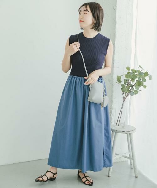 URBAN RESEARCH ITEMS / アーバンリサーチ アイテムズ ワンピース | リブニットドッキングワンピース | 詳細18