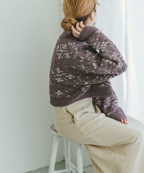 URBAN RESEARCH ITEMS / アーバンリサーチ アイテムズ ニット・セーター | モールジャガードハイネックニット | 詳細1