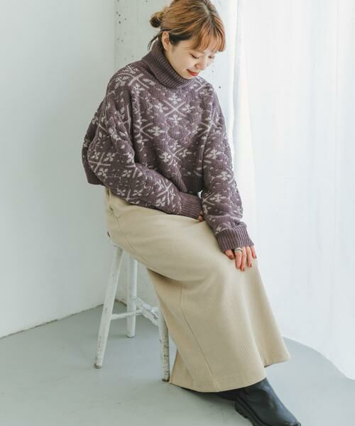 URBAN RESEARCH ITEMS / アーバンリサーチ アイテムズ ニット・セーター | モールジャガードハイネックニット | 詳細2