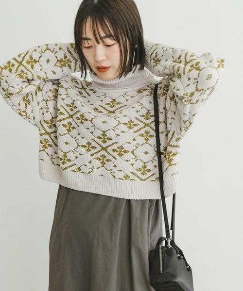 URBAN RESEARCH ITEMS / アーバンリサーチ アイテムズ ニット・セーター | モールジャガードハイネックニット | 詳細12