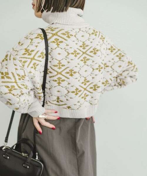 URBAN RESEARCH ITEMS / アーバンリサーチ アイテムズ ニット・セーター | モールジャガードハイネックニット | 詳細13