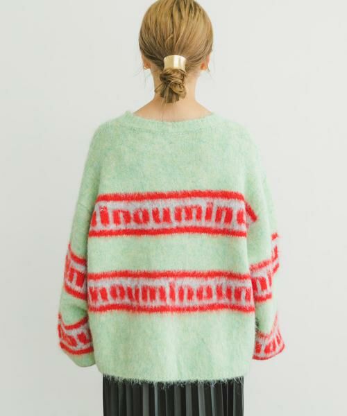 URBAN RESEARCH ITEMS / アーバンリサーチ アイテムズ ニット・セーター | シャギーボーダーロゴニット | 詳細10