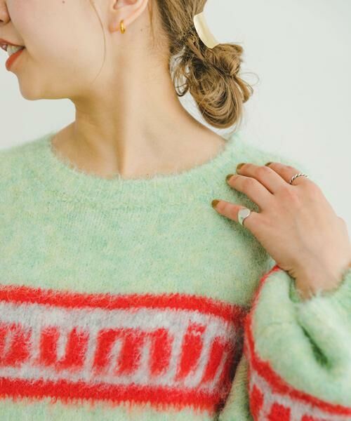 URBAN RESEARCH ITEMS / アーバンリサーチ アイテムズ ニット・セーター | シャギーボーダーロゴニット | 詳細11