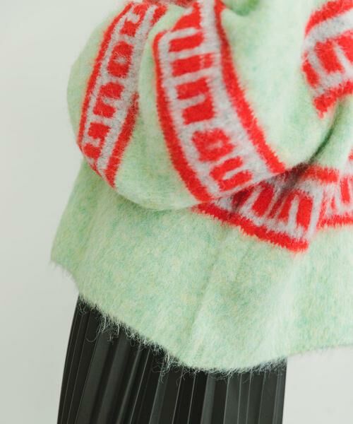 URBAN RESEARCH ITEMS / アーバンリサーチ アイテムズ ニット・セーター | シャギーボーダーロゴニット | 詳細13