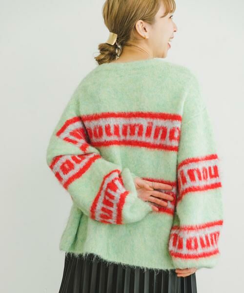 URBAN RESEARCH ITEMS / アーバンリサーチ アイテムズ ニット・セーター | シャギーボーダーロゴニット | 詳細4