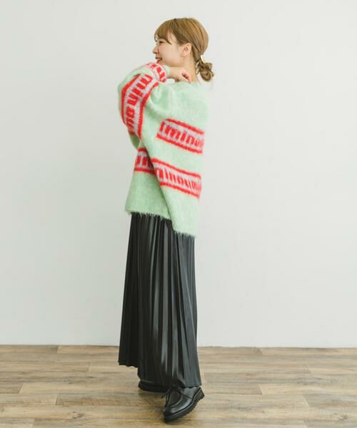 URBAN RESEARCH ITEMS / アーバンリサーチ アイテムズ ニット・セーター | シャギーボーダーロゴニット | 詳細6