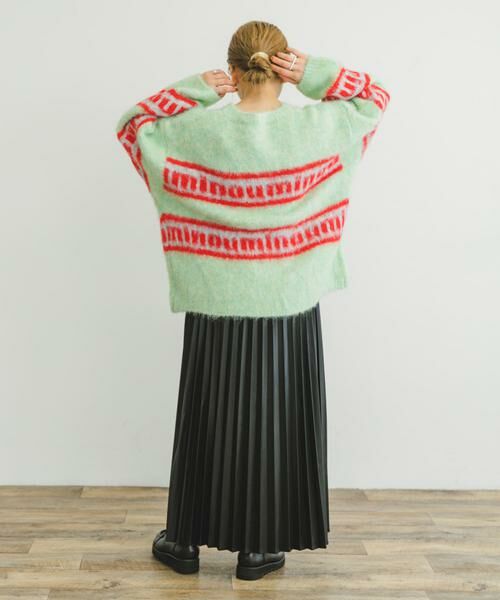 URBAN RESEARCH ITEMS / アーバンリサーチ アイテムズ ニット・セーター | シャギーボーダーロゴニット | 詳細7