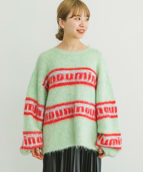URBAN RESEARCH ITEMS / アーバンリサーチ アイテムズ ニット・セーター | シャギーボーダーロゴニット | 詳細8