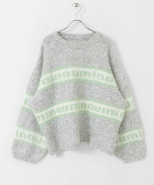 URBAN RESEARCH ITEMS / アーバンリサーチ アイテムズ ニット・セーター | シャギーボーダーロゴニット | 詳細19