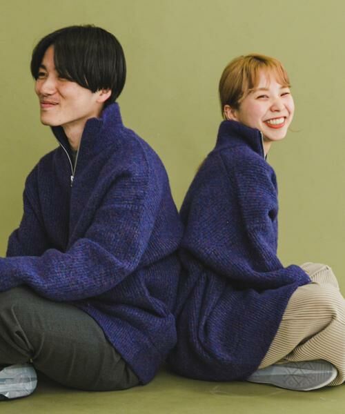 URBAN RESEARCH ITEMS / アーバンリサーチ アイテムズ カーディガン・ボレロ | 『ユニセックス』『UR GREEN』メランジジップカーディガン | 詳細1