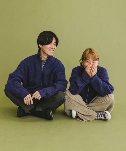 URBAN RESEARCH ITEMS / アーバンリサーチ アイテムズ カーディガン・ボレロ | 『ユニセックス』『UR GREEN』メランジジップカーディガン | 詳細2