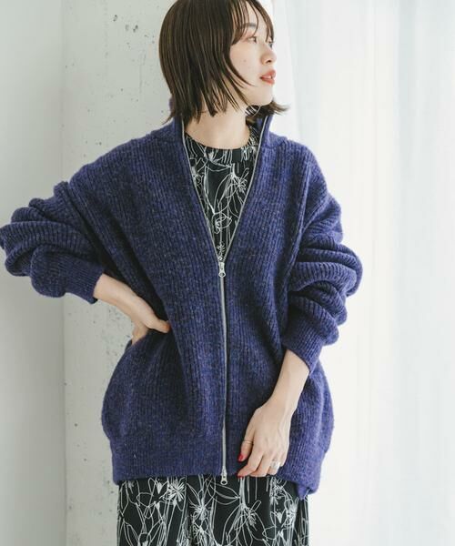 URBAN RESEARCH ITEMS / アーバンリサーチ アイテムズ カーディガン・ボレロ | 『ユニセックス』『UR GREEN』メランジジップカーディガン | 詳細4