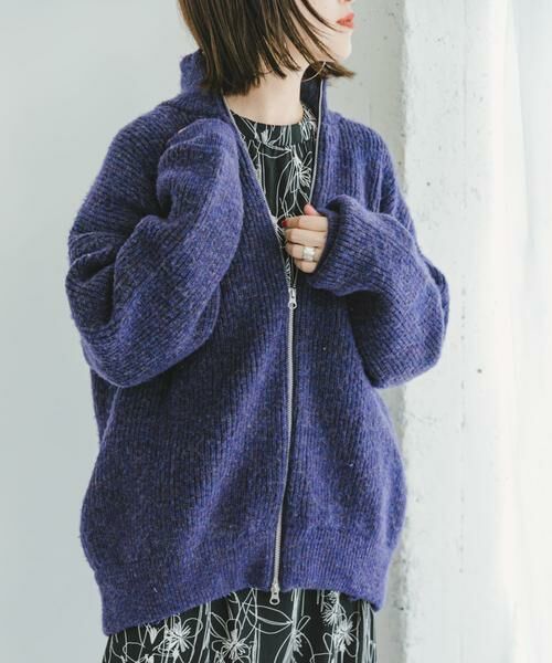 URBAN RESEARCH ITEMS / アーバンリサーチ アイテムズ カーディガン・ボレロ | 『ユニセックス』『UR GREEN』メランジジップカーディガン | 詳細5