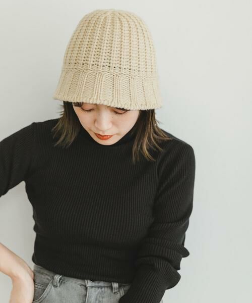URBAN RESEARCH ITEMS/アーバンリサーチ アイテムズ ニットバケットハット アイボリー - URBAN RESEARCH ITEMS/アーバンリサーチ アイテムズ ニットバケットハット アイボリー -