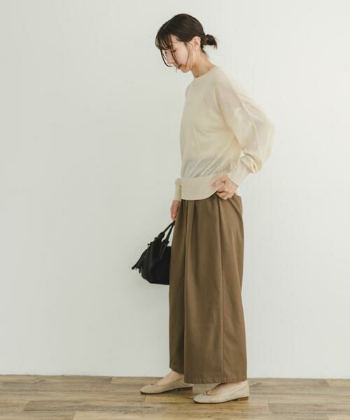 URBAN RESEARCH ITEMS / アーバンリサーチ アイテムズ ニット・セーター | シアーニット×イージーパンツセット | 詳細1