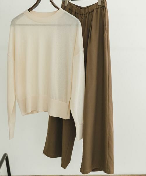 URBAN RESEARCH ITEMS / アーバンリサーチ アイテムズ ニット・セーター | シアーニット×イージーパンツセット | 詳細10