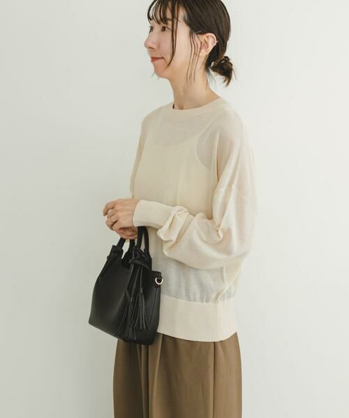 URBAN RESEARCH ITEMS / アーバンリサーチ アイテムズ ニット・セーター | シアーニット×イージーパンツセット | 詳細5