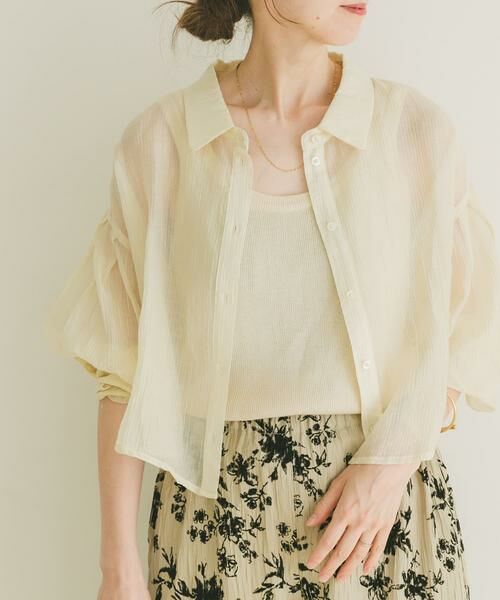 URBAN RESEARCH ITEMS / アーバンリサーチ アイテムズ シャツ・ブラウス | シアークロップドボリュームスリーブシャツ | 詳細14