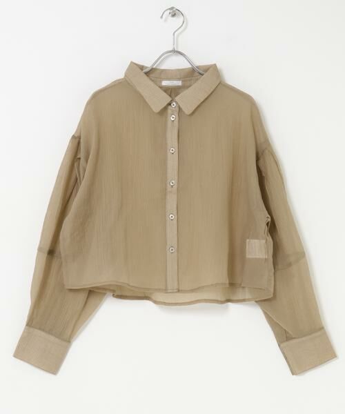 URBAN RESEARCH ITEMS / アーバンリサーチ アイテムズ シャツ・ブラウス | シアークロップドボリュームスリーブシャツ(ベージュ)