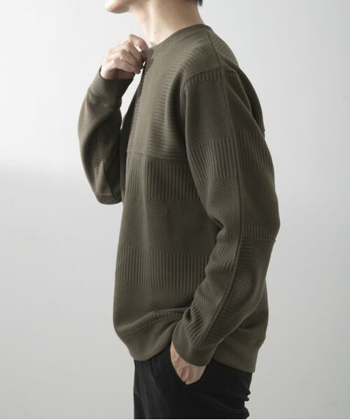 URBAN RESEARCH ITEMS / アーバンリサーチ アイテムズ Tシャツ | キリカエ ジャカード クルーネックtops | 詳細2