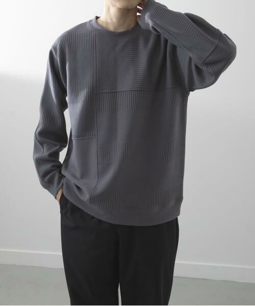 URBAN RESEARCH ITEMS / アーバンリサーチ アイテムズ Tシャツ | キリカエ ジャカード クルーネックtops | 詳細11