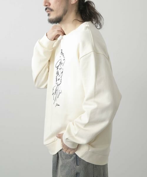 URBAN RESEARCH ITEMS / アーバンリサーチ アイテムズ スウェット | フレンチアートプリントクルーネックスウェット | 詳細6