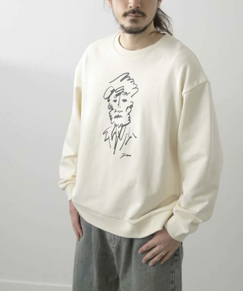 URBAN RESEARCH ITEMS / アーバンリサーチ アイテムズ スウェット | フレンチアートプリントクルーネックスウェット | 詳細8