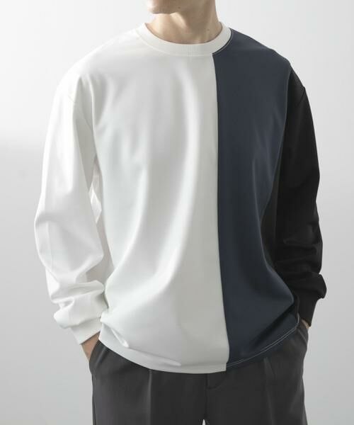 URBAN RESEARCH ITEMS / アーバンリサーチ アイテムズ Tシャツ | ポンチ切替 ロングスリーブ Tops | 詳細1