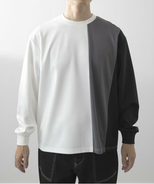 URBAN RESEARCH ITEMS / アーバンリサーチ アイテムズ Tシャツ | ポンチ切替 ロングスリーブ Tops | 詳細8