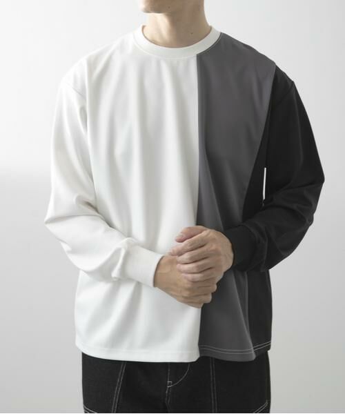 URBAN RESEARCH ITEMS / アーバンリサーチ アイテムズ Tシャツ | ポンチ切替 ロングスリーブ Tops | 詳細10