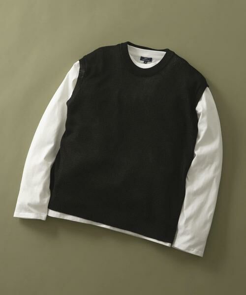 URBAN RESEARCH ITEMS / アーバンリサーチ アイテムズ ニット・セーター | ワッフルニットベスト＋ロングTシャツSET | 詳細6