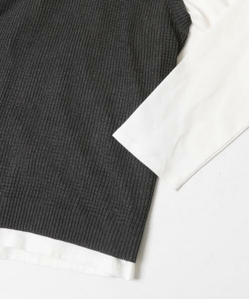 URBAN RESEARCH ITEMS / アーバンリサーチ アイテムズ ニット・セーター | ワッフルニットベスト＋ロングTシャツSET | 詳細16