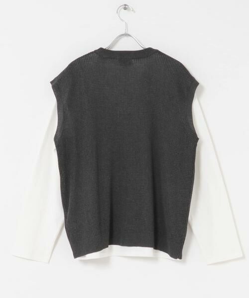 URBAN RESEARCH ITEMS / アーバンリサーチ アイテムズ ニット・セーター | ワッフルニットベスト＋ロングTシャツSET | 詳細17