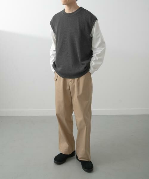 URBAN RESEARCH ITEMS / アーバンリサーチ アイテムズ ニット・セーター | ワッフルニットベスト＋ロングTシャツSET | 詳細8