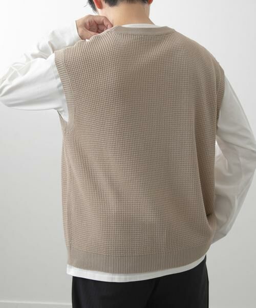 URBAN RESEARCH ITEMS / アーバンリサーチ アイテムズ ニット・セーター | ワッフルニットベスト＋ロングTシャツSET | 詳細29