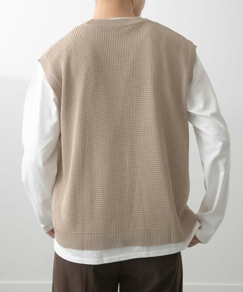 URBAN RESEARCH ITEMS / アーバンリサーチ アイテムズ ニット・セーター | ワッフルニットベスト＋ロングTシャツSET | 詳細24
