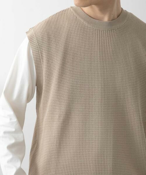 URBAN RESEARCH ITEMS / アーバンリサーチ アイテムズ ニット・セーター | ワッフルニットベスト＋ロングTシャツSET | 詳細25