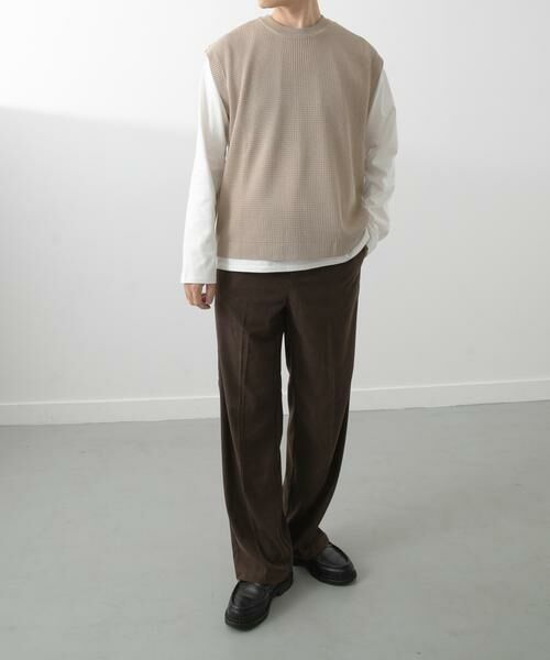 URBAN RESEARCH ITEMS / アーバンリサーチ アイテムズ ニット・セーター | ワッフルニットベスト＋ロングTシャツSET | 詳細26