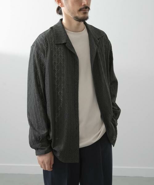 URBAN RESEARCH ITEMS / アーバンリサーチ アイテムズ シャツ・ブラウス | ジオメレースオープンカラーシャツ | 詳細1