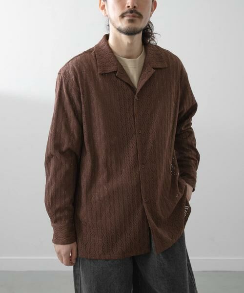 URBAN RESEARCH ITEMS / アーバンリサーチ アイテムズ シャツ・ブラウス | ジオメレースオープンカラーシャツ | 詳細7