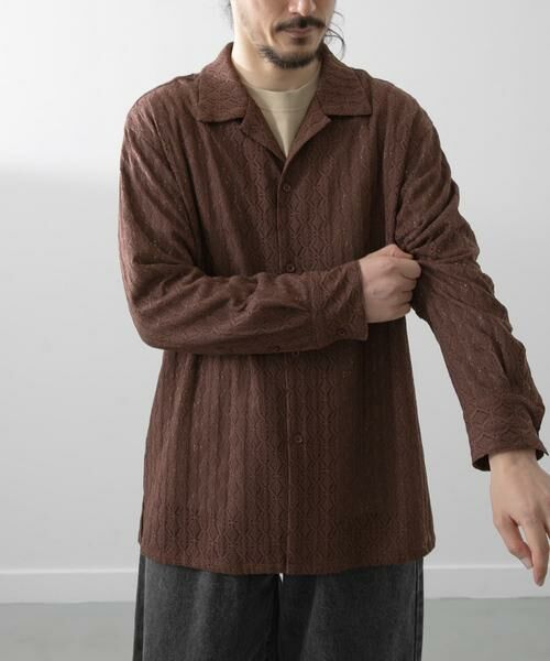 URBAN RESEARCH ITEMS / アーバンリサーチ アイテムズ シャツ・ブラウス | ジオメレースオープンカラーシャツ | 詳細8