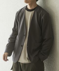 URBAN RESEARCH ITEMS / アーバンリサーチ アイテムズ ノーカラージャケット | クレープジョーゼットノーラペルジャケット