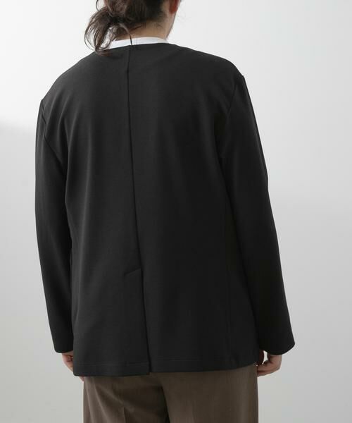 URBAN RESEARCH ITEMS / アーバンリサーチ アイテムズ ノーカラージャケット | クレープジョーゼットノーラペルジャケット | 詳細2