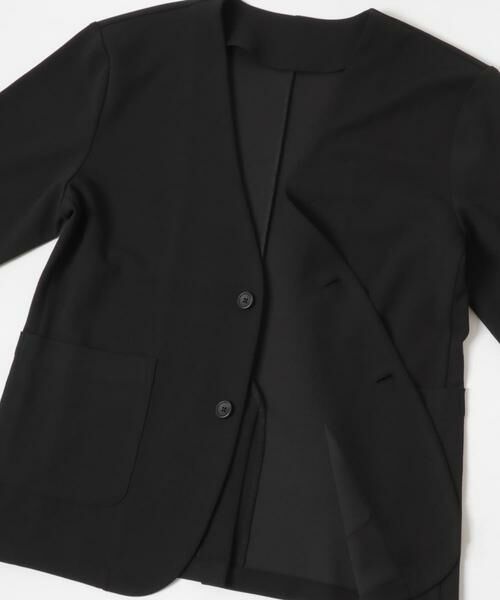URBAN RESEARCH ITEMS / アーバンリサーチ アイテムズ ノーカラージャケット | クレープジョーゼットノーラペルジャケット | 詳細7