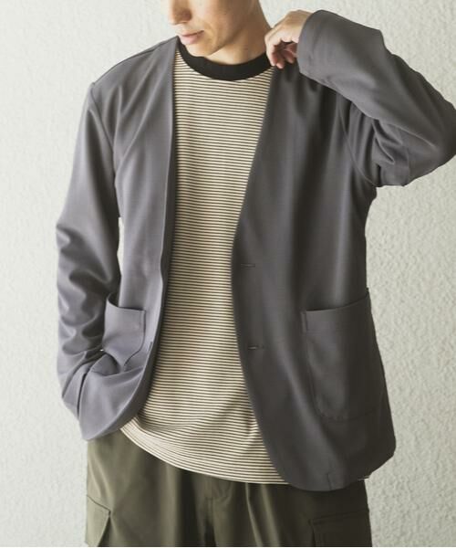URBAN RESEARCH ITEMS / アーバンリサーチ アイテムズ ノーカラージャケット | クレープジョーゼットノーラペルジャケット | 詳細12