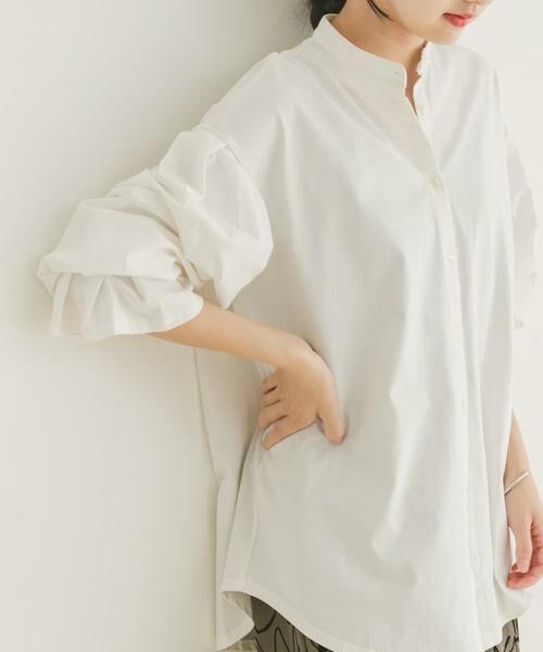 URBAN RESEARCH ITEMS / アーバンリサーチ アイテムズ シャツ・ブラウス | 『洗濯可』バンドカラーソデタックカットソー | 詳細1