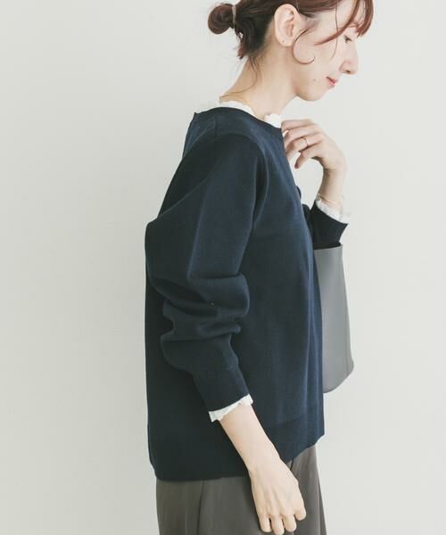 URBAN RESEARCH ITEMS / アーバンリサーチ アイテムズ ニット・セーター | ミラノリブフリルドッキングニット | 詳細3