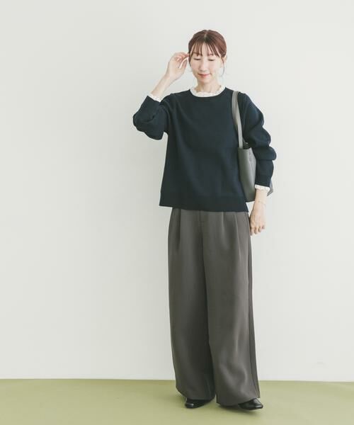 URBAN RESEARCH ITEMS / アーバンリサーチ アイテムズ ニット・セーター | ミラノリブフリルドッキングニット | 詳細5