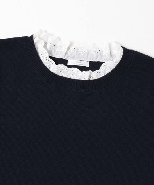 URBAN RESEARCH ITEMS / アーバンリサーチ アイテムズ ニット・セーター | ミラノリブフリルドッキングニット | 詳細8
